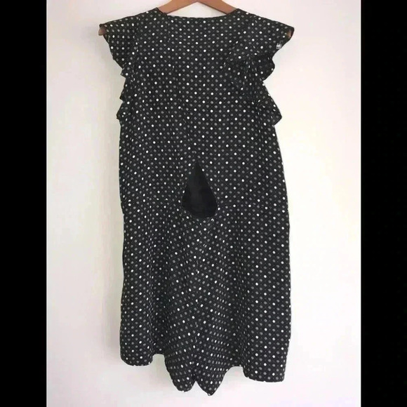 Madewell Polka Dot Flutter Sleeve Romper Shorts Size M - Picture 4 of 7